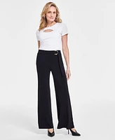 I.n.c. International Concepts Pull-On Flare-Leg Pants, Regular & Petite Sizes, Created for Macy's