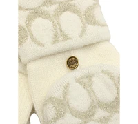 Coach Signature C Metallic Knit Pop Top Gloves