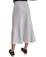 Dkny Women's Pull-On Fringe-Trim Linen Skirt