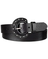 Levi's Studded Wrapped Center Bar Buckle Skinny Leather Belt