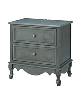 Hulala Home Pallantium Classical 24" Tall 2 - Drawer Nightstand