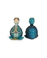 Fc Design 6"H Blue Yoga Sea Turtle Figurine Decoration Home Decor Perfect Gift for House Warming, Holidays and Birthdays