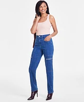 I.n.c. International Concepts Women's High-Rise Straight-Leg Jeans, Created for Macy's