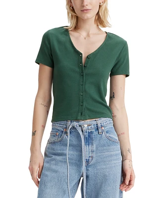 Levi's Women's Muse Short-Sleeve V-Neck Top