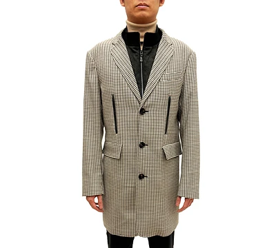 Paisley & Gray Men's Alexander Coat with Removable Bib and Brown & Green Houndstooth