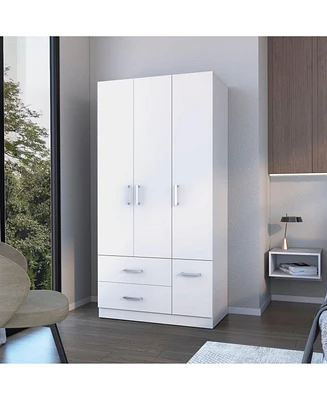 Fm Furniture Douglas Armoire in melamine, two drawers