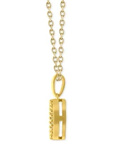 Diamond Bead Frame 16" Pendant Necklace (1/4 ct. t.w.) in 14k Two-Tone Gold