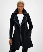 Bar Iii Women's Contrast-Trim Belted Compression Jacket, Created for Macy's