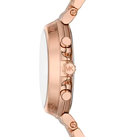 Michael Kors Women's Maren Chronograph Rose Gold-Tone Stainless Steel Watch 40mm