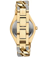 Michael Kors Women's Lennox Three-Hand Gold-Tone Stainless Steel Watch 37mm - Gold