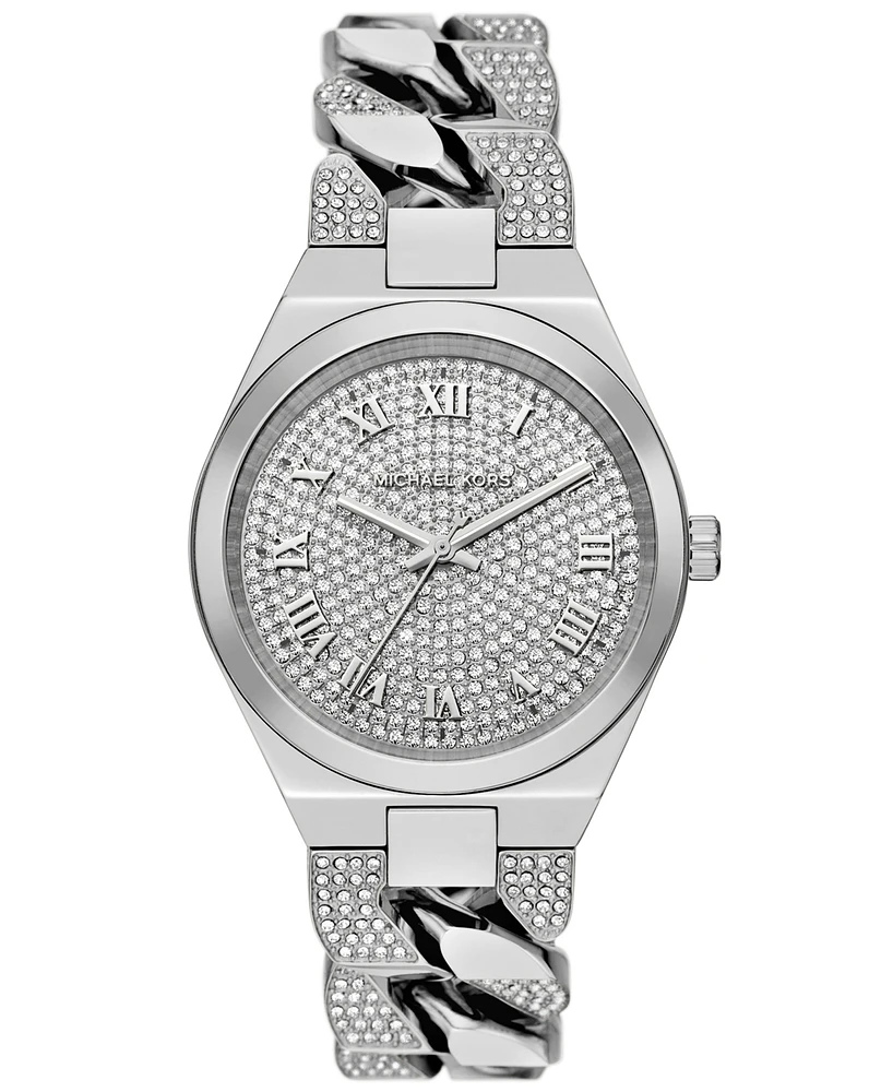 Michael Kors Women's Lennox Three-Hand Stainless Steel Watch 37mm - Silver