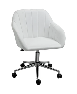 Vinsetto Mid-Back Home Office Chair w/ Tub Seat Design, Adjustable Height,