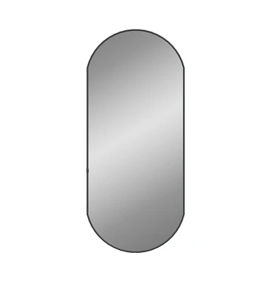 vidaXL Wall Mirror Black 31.5"x13.8" Oval