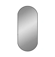 vidaXL Wall Mirror Black 31.5"x13.8" Oval