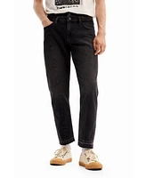 Desigual Men's Double-waist carrot jeans