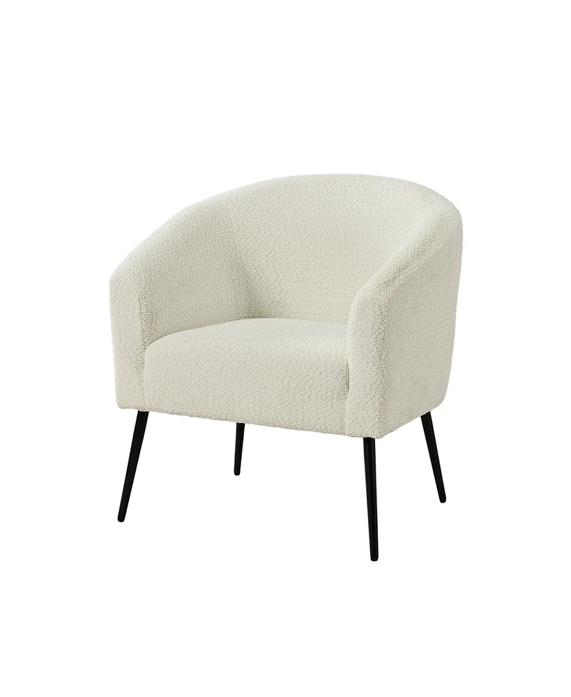 Hulala Home Alban Modern Boucle Armchair with Metal Legs