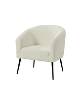 Hulala Home Alban Modern Boucle Armchair with Metal Legs