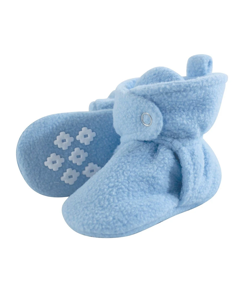 Little Treasure Baby Girls Cozy Fleece Booties, Light Pink, 0-6 Months