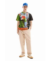 Desigual Men's Patchwork motif T-shirt