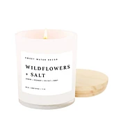 Sweet Water Decor Wildflowers and Salt Soy Candle - White Jar - 11 oz