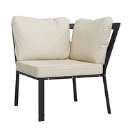 vidaXL Patio Chair with Sand Cushions 29.9"x29.9"x31.1" Steel