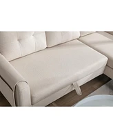 Simplie Fun Sectional Sofa Bed With Storage Convertible Chaise Sofa Bed