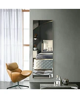 Streamdale Furniture 3rd Gen Grey Solid Wood Full-Length Mirror for Home, Stores, and More