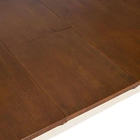 Clearwater Rectangular Sliding Top Table, Dark Oak and Cream, 29.5" x 29" x 49.88