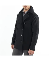 Alpine Swiss Men's Mason Wool Blend Pea Coat Jacket Double Breasted Dress