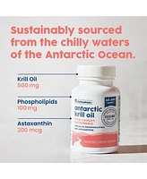 NativePath Antarctic Krill Oil - Wild-Caught Omega 3 Krill Oil 500mg Softgels with Epa, Dha and Astaxanthin - 60 ct