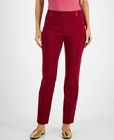 Jm Collection Women's Studded-Rivet Ankle Pants, Regular & Short Lengths, Created for Macy's