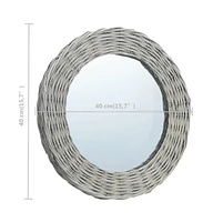 vidaXL Mirror 15.7" Wicker