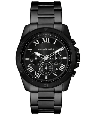 Michael Kors Men's Alek Chronograph Black Stainless Steel Watch 44mm