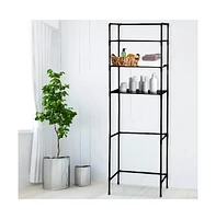 Givimo Over The Toilet Storage Shelf Space Saving 3-Tier Bathroom Organizer Black Finish