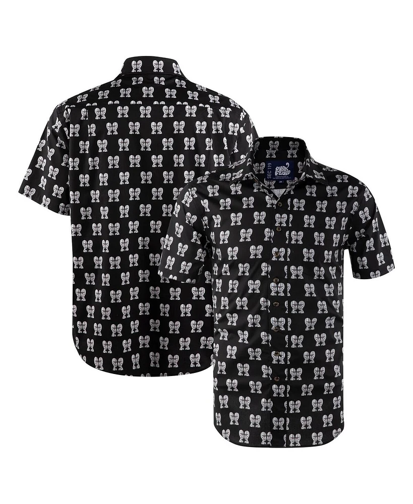 Section 119 Men's Black Pink Floyd Division Bell Button-Down Shirt