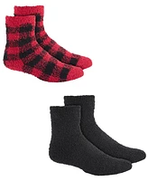 Charter Club Women's 2-Pk. Holiday Fuzzy Butter Socks, Created for Macy's