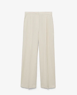 Mango Women's Straight Striped Pants