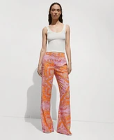 Mango Women's Printed Lyocell Pants