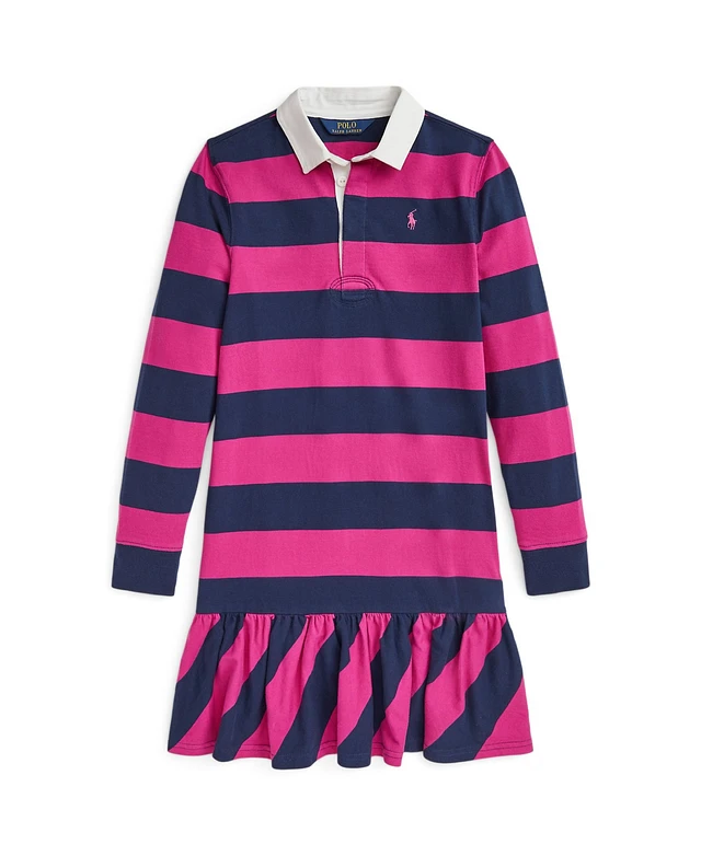 Polo Ralph Lauren Big Girls Striped Cotton Jersey Rugby Dress | Westland Mall Polo Ralph Lauren Big Girls Striped Cotton Jersey Rugby Dress | Westland Mall