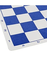 We Games Roll Up Vinyl Chess Board - Blue - 8 in.