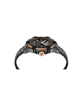 Plein Sport Men's Urban Pulse 3 Hand Date Quartz Ip Black Bracelet 47mm