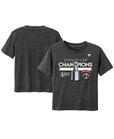 Fanatics Infant Heather Charcoal Florida Panthers 2024 Stanley Cup Champions Locker Room T-Shirt