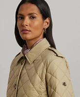 Lauren Ralph Women's Belted Velboa-Lined Quilted Trench Coat