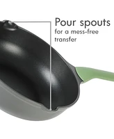 Kenmore Theodore 13 Inch Cast Aluminum Saute Pan W/ Lid Nonstick Interior and Induction Base
