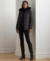 Lauren Ralph Women's Faux-Fur Hooded Puffer Coat