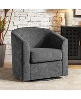 Hulala Home Contemporary Sanches Wooden Upholstery Barrel Chair Built-in Pocket Spring