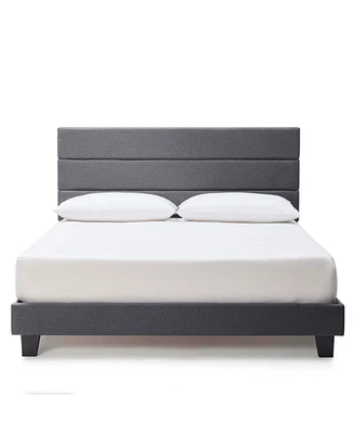 Clara Clark Horizontal Channel Upholstered Platform Bed - King