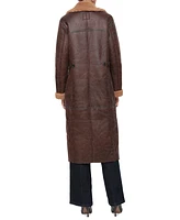 Avec Les Filles Women's Faux-Shearling Longline Coat