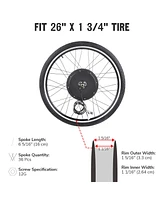 Yescom Electric Bicycle Motor Engine Kit 48V 1000W 26" Front Wheel E-Bike Cycling Hub Conversion