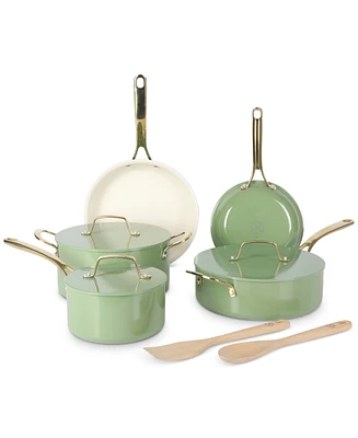 Martha Stewart Collection Premium Ceramic Nonstick Aluminum 10-Pc. Cookware Set, Created for Macy's